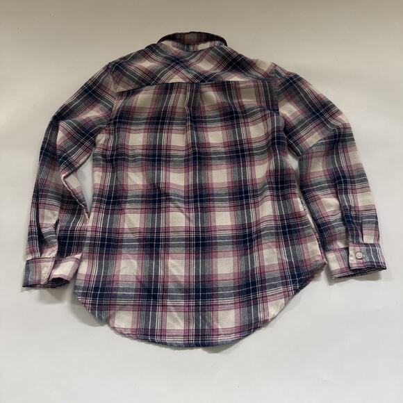 Lot of 2 Eddie Bauer Plaid Flannel Shirts Kids Girls Size Medium (10/12) Cowboy - Picture 6 of 9